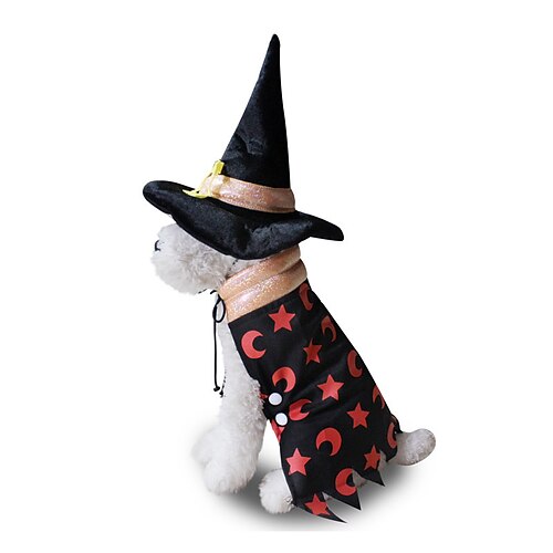 

Dog Cat Costume Stars Fashion Funny Party Halloween Winter Dog Clothes Puppy Clothes Dog Outfits Breathable Black / Red Costume for Girl and Boy Dog Polyster Cotton S M L XL