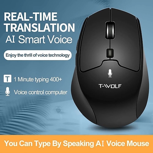 

AI Intelligent Voice Wireless Mouse Business Office Mouse Rechargeable Voice Translation Mouse Voice-Activated Oral Typing Mouse