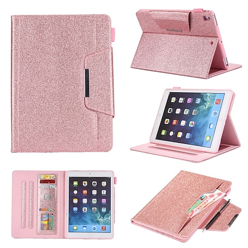 

Tablet Case Cover For Apple iPad 10.2'' 9th 8th 7th iPad Air 5th 4th iPad Air 3rd 2021 2020 Card Holder with Stand Smart Auto Wake / Sleep Glitter Shine TPU Silicone PU Leather