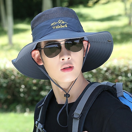 

Sun Hat Bucket Hat Fishing Hat Hiking Hat Wide Brim Summer Outdoor Waterproof UV Sun Protection Breathable Quick Dry Hat Camouflage Black Camouflage Army Green Camouflage khaki for Fishing Climbing