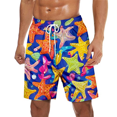 

Men's Swim Trunks Swim Shorts Quick Dry Board Shorts Bathing Suit Mesh Lining with Pockets Drawstring Swimming Surfing Beach Water Sports Printed Spring Summer