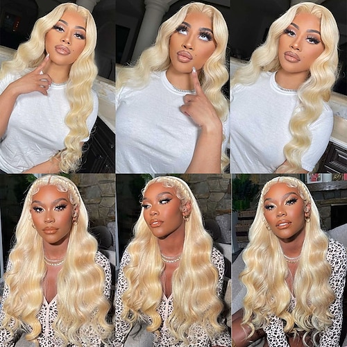 

13x4 Transparent 613 Lace Front Human Hair Wigs Honey Blonde 613 Lace Frontal Wig Brazilian Body Wave 150% Density Human Hair