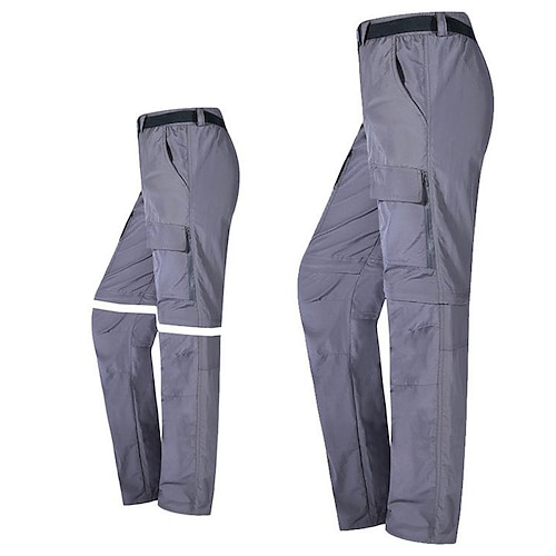 

Men's Convertible Zip Off Pants Hiking Pants Trousers Outdoor Breathable Quick Dry Pants / Trousers Bottoms Grey khaki Fishing Climbing Camping / Hiking / Caving S M L XL 2XL