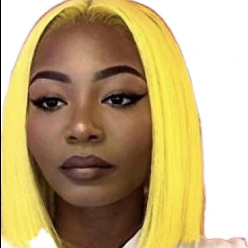 

Human Hair Wig Free Part Brazilian Hair Straight Orange Wig 130% Density with Baby Hair Glueless Pre-Plucked For wigs for black women Short Human Hair Lace Wig