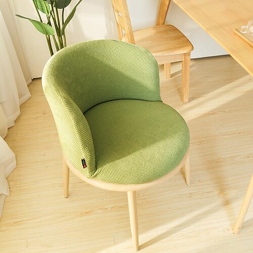 

Stretch Dinning Chair Cover Elastic Slipcover Armless Wingback Chair Cover Duckbill Cover Round Bottom Stool Slipcovers Accent Low Back Dining Elastic Small Seat