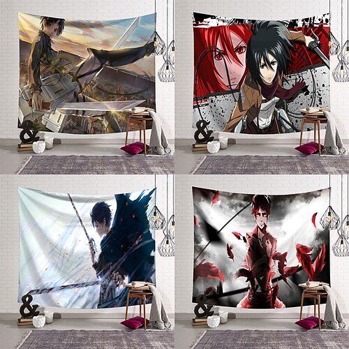 

Attack on Titan Wall Tapestry Art Decor Blanket Curtain Hanging Home Bedroom Living Room Decoration Polyester