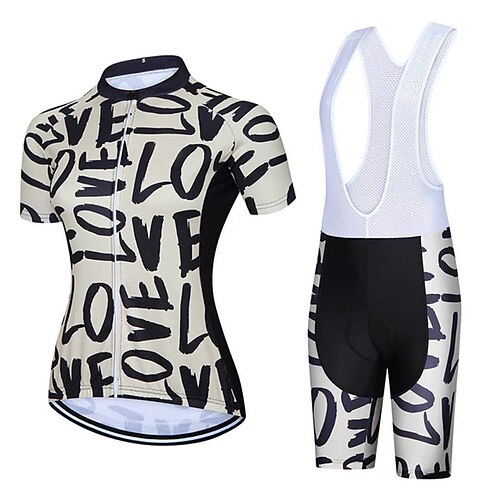 

21Grams Men's Cycling Jersey with Bib Shorts Short Sleeve Mountain Bike MTB Road Bike Cycling Black Bike Clothing Suit 3D Pad Breathable Quick Dry Moisture Wicking Back Pocket Polyester Spandex Sports