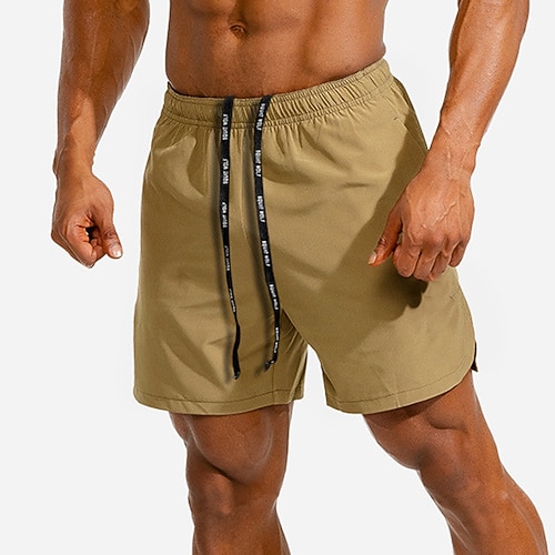 

Men's Running Shorts Sweatshorts Drawstring Bottoms Athletic Breathable Quick Dry Moisture Wicking Fitness Running Active Training Sportswear Activewear Solid Colored fluorescent green Black Army
