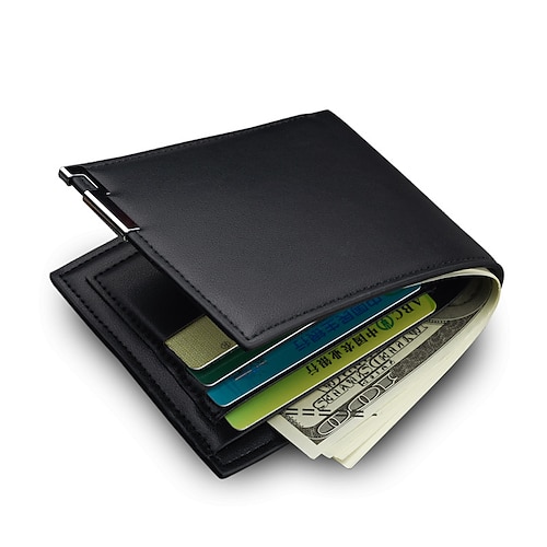 

Travel Passport Holder & ID Holder Men's Short Wallet Iron Edge Youth Men's Horizontal Wallet Trend Card Holder