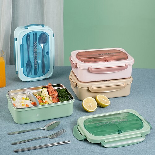 

portable insulated lunch box can be microwaved to heat 304 stainless steel lunch box student office worker lunch box