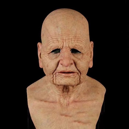 

Old Man Mask Adults' Horror Men's Beige / White Glue Cosplay Accessories Masquerade Costumes