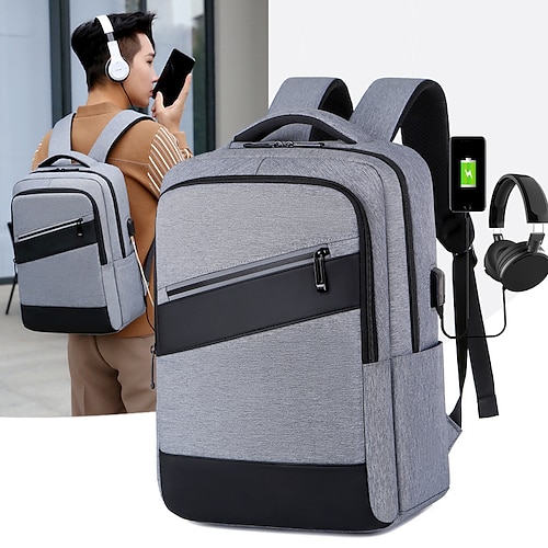 

Travel Laptop Backpack Business Anti Theft Slim Durable Laptops Backpack with USB Charging Port Water Resistant College School Computer Bag Gifts for Men & Women Fits 15.6 Inch Notebook