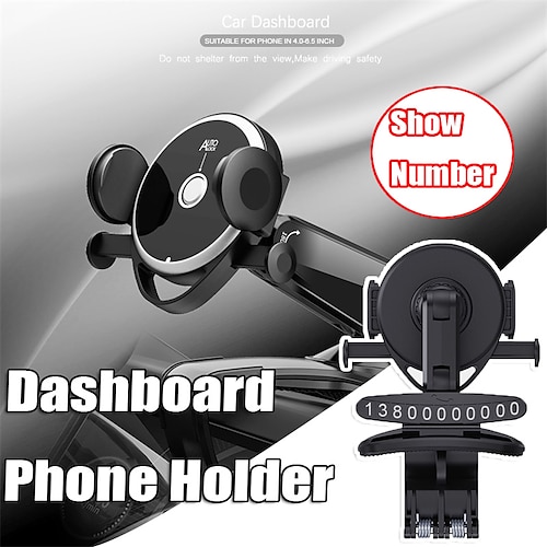 

ashboard Phone Holder Adjustable Show Number Multifunction Phone Holder for Dashboard Compatible with All Mobile Phone Phone Accessory