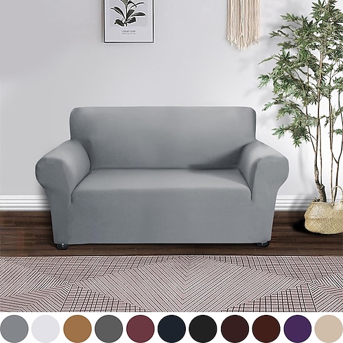 

stretch boho sofatrekk slipcover elastisk seksjonssofa lenestol loveseat 4 eller 3 seter l form myk slitesterk vaskbar