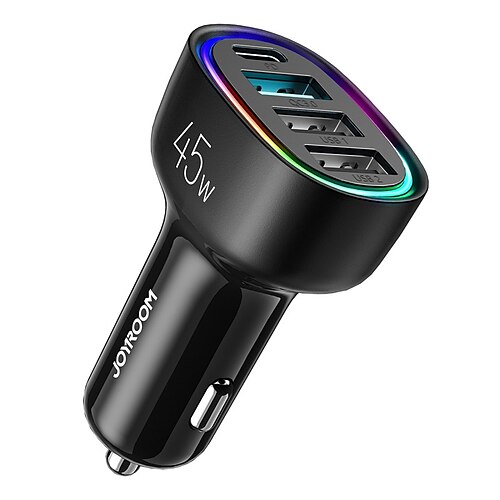 

USB C Car Charger 45W 4 Ports Super Fast Car Charger PD 3.0 & QC 3.0 30W Type C Car Charger Compatible with iPhone13 Pro Max/Samsung Galaxy 22/Google Pixel USB Car Charger Adapter 18W for Android