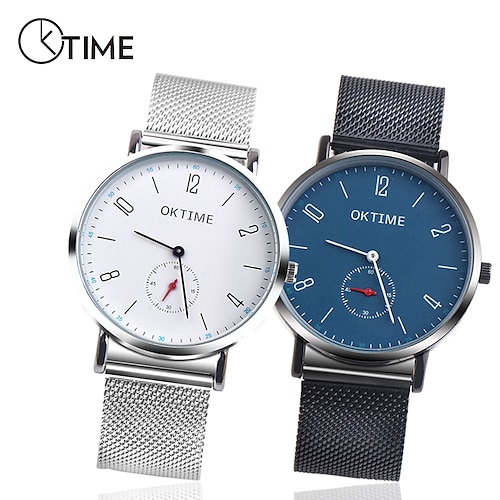 

Oktime Quartz Watch for Men Analog Quartz Basic Modern Style Minimalist Waterproof Alloy Stainless Steel Friends / One Year