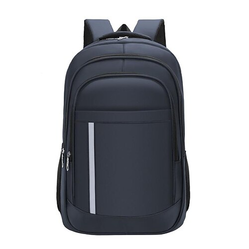 

Men's Unisex School Bag Bookbag Commuter Backpack Nylon Solid Color Large Capacity Waterproof Zipper School Daily Formal Black Wine Navy Blue