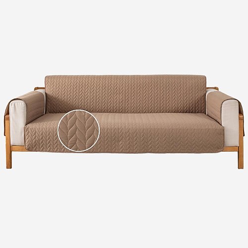 

Water Proof Quilted Sofa Cover, Slipcover Furniture Protector, Washable Couch Cover with Non Slip Foam and Elastic Straps for Kids, Dogs, Pets