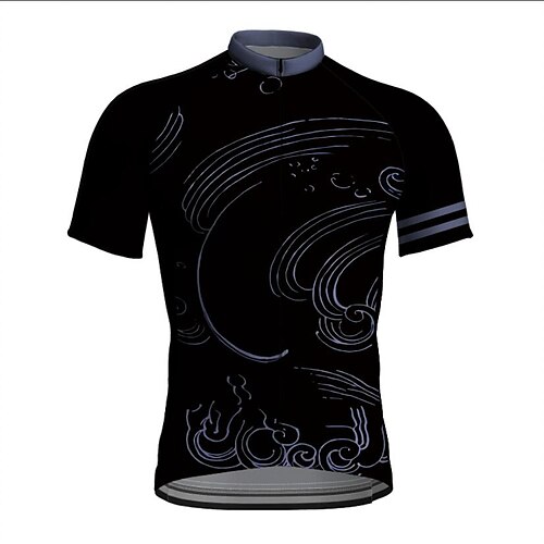 

21Grams Men's Cycling Jersey Short Sleeve Bike Jacket Tracksuit Jersey with 3 Rear Pockets Mountain Bike MTB Road Bike Cycling Cycling Breathable Quick Dry Reflective Strips Black Graphic Animal