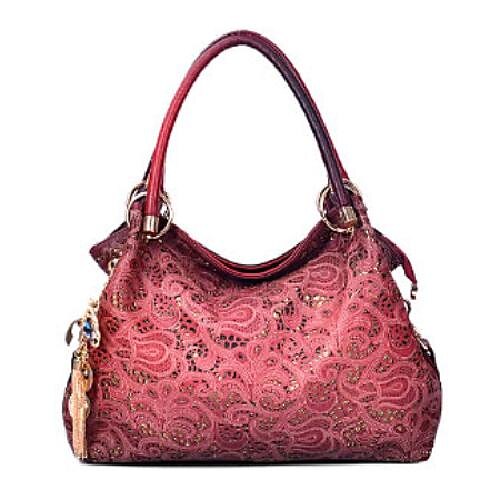 

Women's Sling Bags Work Bag Tote Top Handle Bag Shoulder Bag PU Leather Tassel Pattern Vintage Daily Going out Office & Career