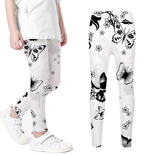 

Kids Girls' Pants Animal Active Outdoor 3-12 Years Fall White