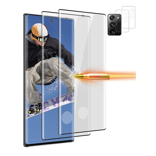 

[22Pack] Phone Screen Protector For Samsung Note 20 Ultra Front Screen Protector Tempered Glass Camera Lens Protector 3D Curved Full Coverage 9H Hardness HD Transparency Scratch Proof Phone Accessory