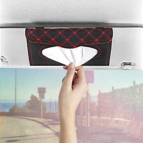 

Car Tissue Holder, Sun Visor Tissue Holder, Car Visor Napkin Holder, PU Leather Backseat Tissue Case for Car/Truck