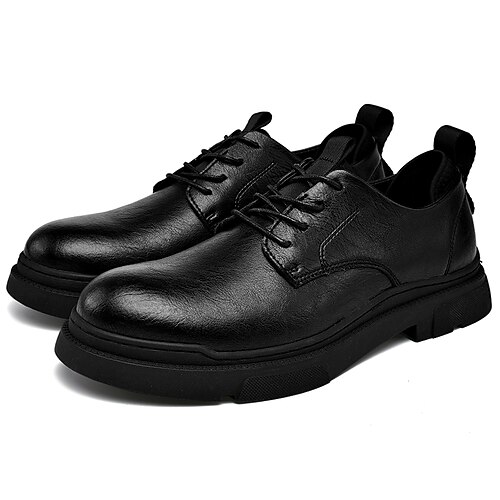 

Men's Oxfords Casual Classic Daily Office Career PU Black Brown Spring Summer