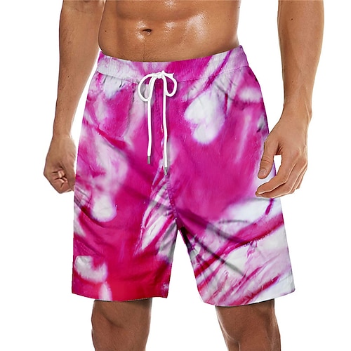 

Men's Swim Trunks Swim Shorts Quick Dry Board Shorts Bathing Suit Mesh Lining with Pockets Drawstring Swimming Surfing Beach Water Sports Tie Dye Printed Spring Summer