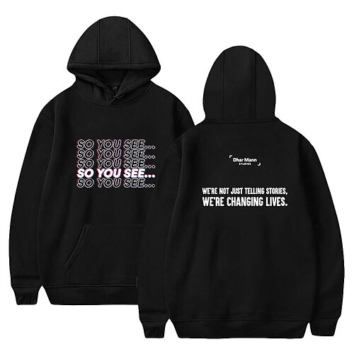 

Men's Hoodie Pullover Hoodie Sweatshirt Letter Front Pocket Casual Daily Holiday Hot Stamping Casual Streetwear Hoodies Sweatshirts White Black Pink