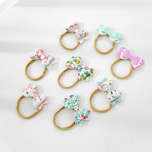 

Baby Girls' Active / Sweet Daily Flamingos Floral / Solid Colored Floral Style / Bow Polyester Hair Accessories Green / White / Blue One-Size