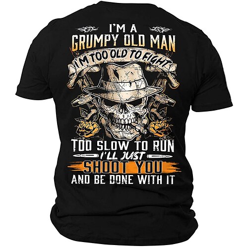 

Men's Unisex T shirt Tee 3D Print Graphic Patterned Skull Letter Crew Neck Street Daily Print Short Sleeve Tops Designer Casual Vintage Big and Tall Black Army Green Navy Blue / Summer
