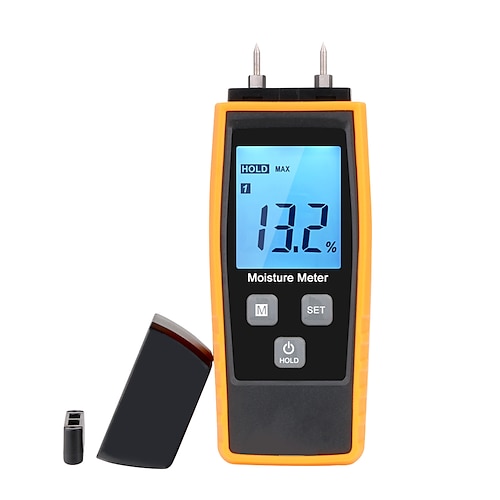 

Professional RZ Wood Moisture Meter Digital Tester 0%80% Double Pin Large LCD Display With Backlight Temperature RZ660