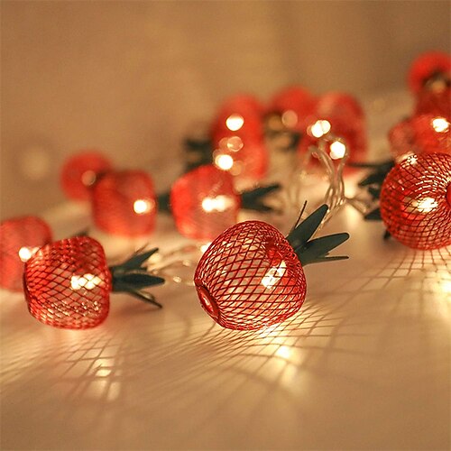 

2/3m LED Fruit String Lights Apple Shaped Battery Operated Fairy String Lights for Bedroom Wedding Indoor Outdoor Home Party