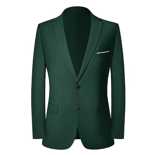 

Men's Business Blazer Regular Regular Fit Solid Color Wine Army Green 2022