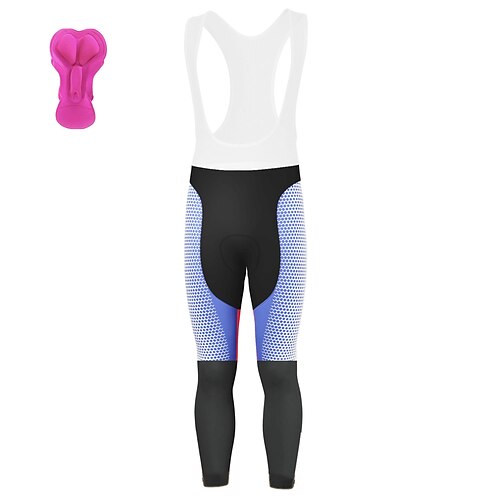

21Grams Women's Cycling Bib Tights Bike Bottoms Mountain Bike MTB Road Bike Cycling Sports Polka Dot 3D Pad Cycling Breathable Quick Dry Blue Polyester Spandex Clothing Apparel Bike Wear / Stretchy