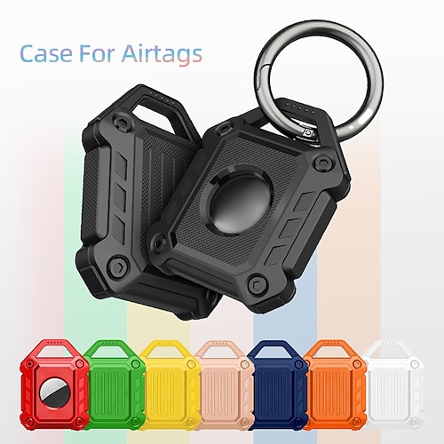 

Armor Protective Case For Airtags Key Finder Cover With Keychain Anti-Lost Locator Tracker Cover For Apple Airtags