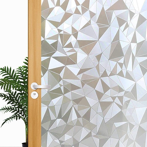 

10045cm PVC Frosted Static Cling Geometry Glass Film Window Privacy Sticker Home Bathroom Decortion / Window Film / Window Sticker / Door Sticker Wall Stickers for bedroom living room