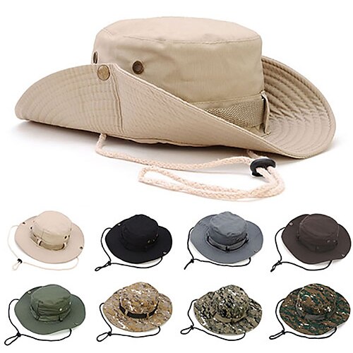 

Sun Hat Bucket Hat Fishing Hat Hiking Hat Wide Brim Summer Outdoor Waterproof UV Sun Protection Breathable Quick Dry Hat Navy Camouflage Army Green Camouflage khaki for Fishing Climbing Beach