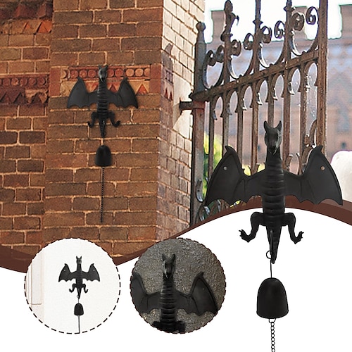 

Castle Dragon Gothic Iron Bell Dinner Doorbell Wind Chime Manor Dinner Door Bell Home Decor Figurine
