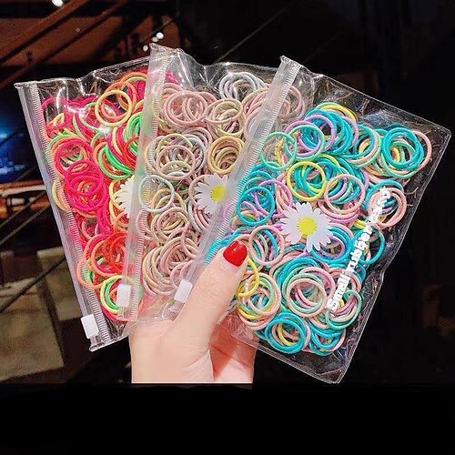 

Hair Ties Hair Rubber Bands for Toddler Infants Kids Girls Thin Small Hair Elastics 100 Piece Pack