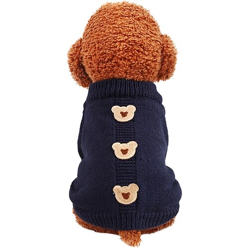 

Dog Cat Sweater Patterned Animal Adorable Cute Dailywear Casual Daily Winter Dog Clothes Puppy Clothes Dog Outfits Soft Red Blue Costume for Girl and Boy Dog Polyester XS S M L XL