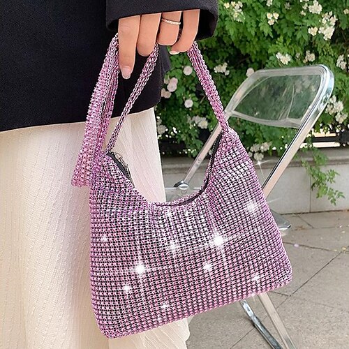 

Women's Evening Bag Polyester Glitter Glitter Shine Vintage Party / Evening Purple Pink color Gold