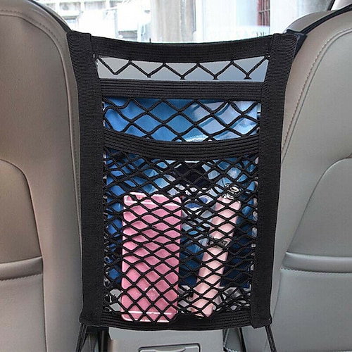 

StarFire Car Seat Storage Bag Strong Elastic Organizer Mesh Net Bags for Stowing Auto Vehicles Between Car Seats Luggage Holder Pocket