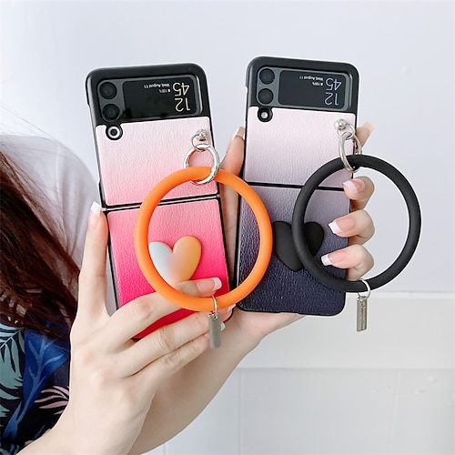 

Phone Case For Samsung Galaxy Back Cover Z Flip 3 Portable Shockproof Color Gradient PC