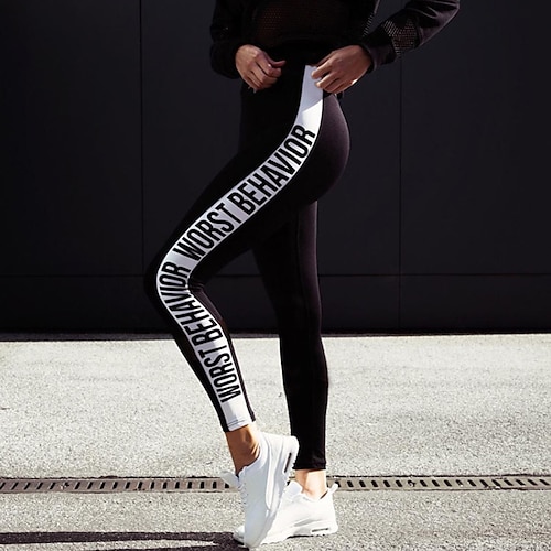 

Women's Yoga Pants Tummy Control Butt Lift High Waist Yoga Fitness Gym Workout Leggings Bottoms Black Sports Activewear High Elasticity Skinny / Athletic / Athleisure