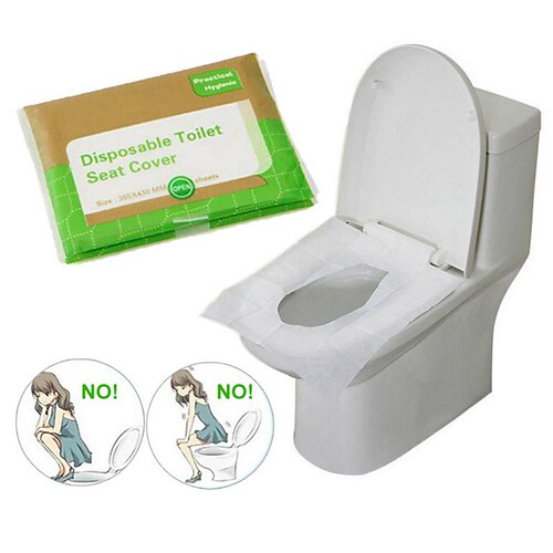 

10pcs/pack Disposable Toilet Seat Cushion Paper Environmentally Friendly Toilet Paper Disposable Toilet Seat Cover Paper WC Disposable Toilet Seat Cover