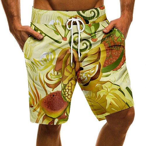 

Men's Swim Trunks Swim Shorts Quick Dry Board Shorts Bathing Suit with Pockets Drawstring Swimming Surfing Beach Water Sports Floral Printed Spring Summer