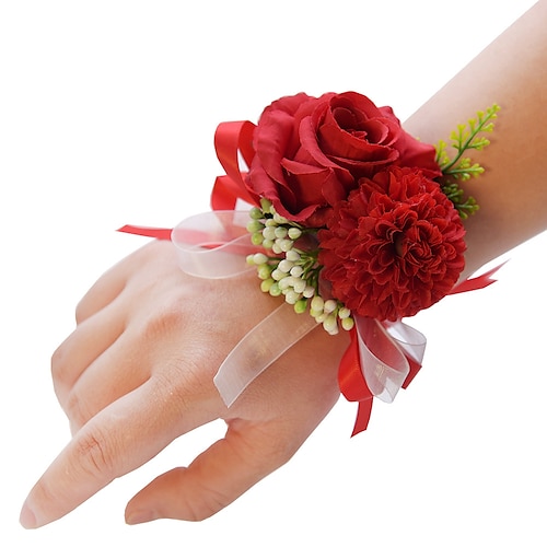 

Wedding wrist flowers Fabric Wedding Party Polyester / Polyamide Modern Contemporary