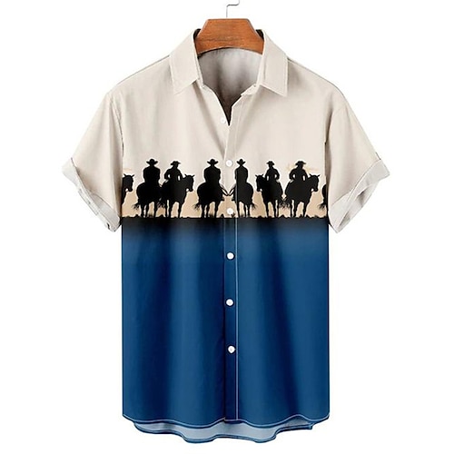 

Homme Chemise Chemise hawaïenne Chemise graphique Chemise Aloha Graphic Col rabattu Vert Noir Bleu Jaune 3D effet Extérieur Plein Air Manche Courte Bouton bas Imprimer Vêtement Tenue Mode Design